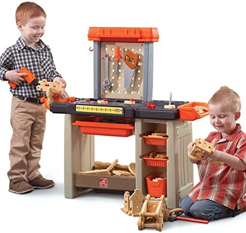 Step2 Handyman Kids Workbench, Indoor/Outdoor Tool Bench for Children, Interactive Play with Sounds, Made of Durable Plastic, Includes 35 Piece Toy Accessories, For Toddlers 3+ Years Old by Unknown