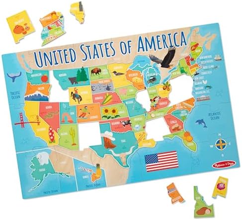 Melissa & Doug USA Map Jumbo Floor Puzzle 51-Piece Educational Toy by Unknown