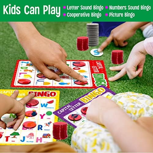 SpriteGru Alphabet Bingo Game, Uppercase/Lowercase/Number Bingo Game ABC and 123 Bingo Board Game for Kindergarten and Preschool Kids 4-8, Perfect for Classroom & At Home - Image 4