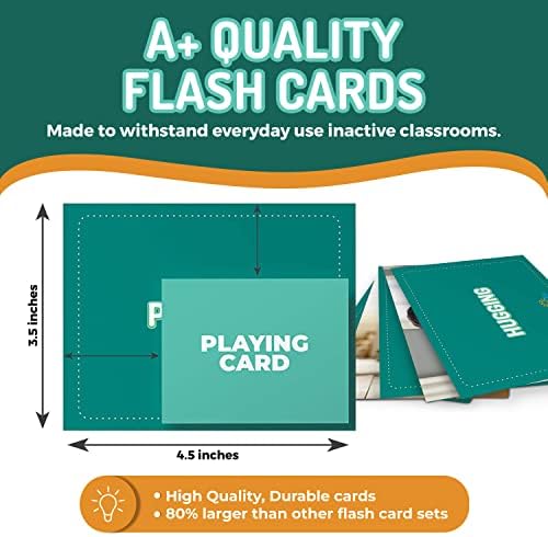 CreateFun 50 Action Verbs Flash Cards for Speech Therapy & ESL Vocabulary - Image 4