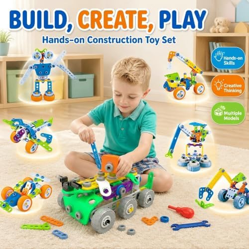 11 in 1 STEM Building Toys, 175 Pieces Construction Kit for Kids Ages 4-8 - Image 2