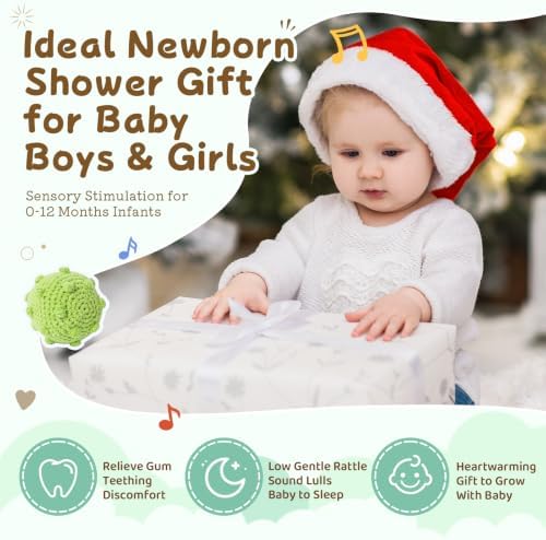 Adena Montessori Soft Knit Sensory Ball with Bell, 6-12mo - Image 6