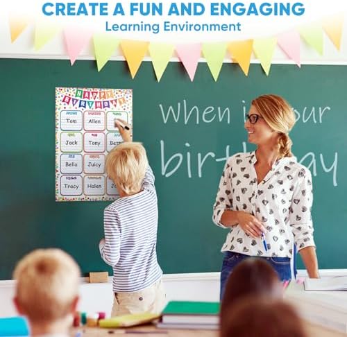 FaCraft Reusable Classroom Birthday Chart Poster - 11.2" x 16.5" Laminated - Image 5