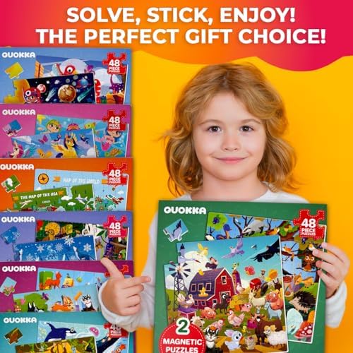 Magnetic Puzzles for Toddlers 2-4 - 2x48 Pieces Travel Games for Kids 3-5 - Image 6