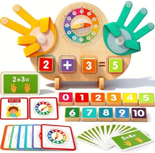 Learning Toys for Kids 3+,Montessori Preschool Educational Learning Activities Counting & Number Blocks Toys Math Games Easter Basket Stuffers Gifts for Girl Boys by FQKIOMY