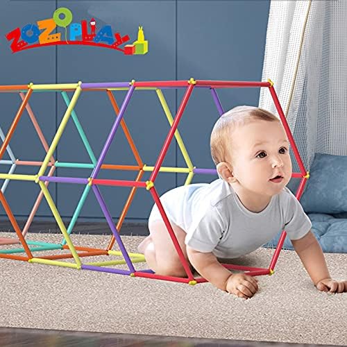 ZOZOPLAY Straw Constructor STEM Building Toys 400 Piece Straws and Connectors Building Sets Colorful Motor Skills Interlocking Plastic Engineering Toys Best Educational Toys Boy & Girl… - Image 5