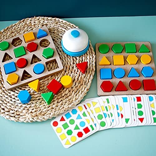 Shape Matching Game Color Sensory Educational Toy, Geometric Shape Quick Matching Board Game Montessori Learning Toys for Toddlers Kids Boys Girls (for 1 Player) - Image 6