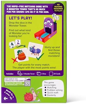Exploding Kittens Monster Match, 2-6 Players, Ages 4+ Kids Matching Game - Image 2