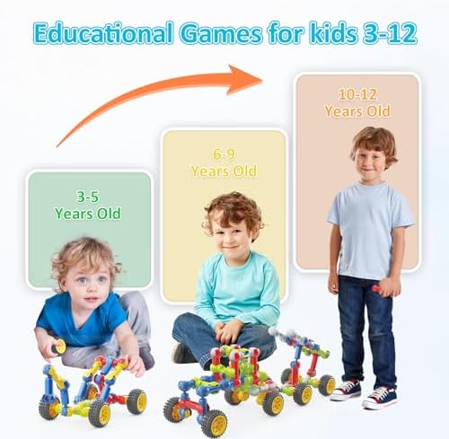 Huaker STEM Building Toys for 3 4 5 6 7 8 Year Old Boys Girls Birthday Gift - Image 2