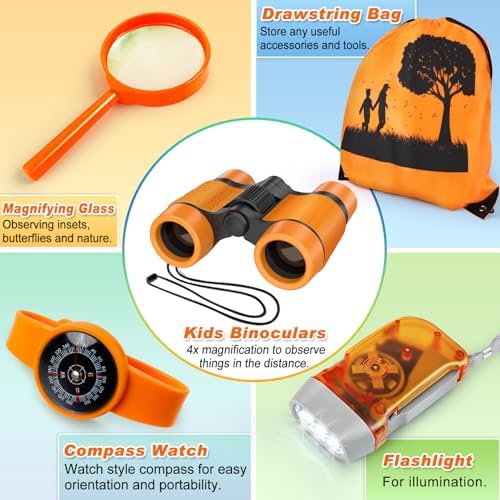 Kids Explorer Kit & Bug Catcher Kit, 7 Pcs Kids Outdoor Exploration Set - Image 4