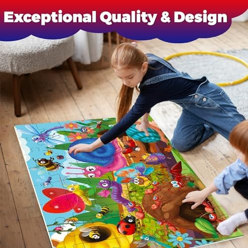 Giant Floor Puzzles for Kids Ages 4-6 - 2x3 Feet Extra-Thick 48 Pieces - Image 4