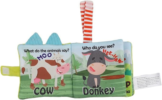 bebe mondo Crinkle Books for Babies – Soft Baby Books 0-6 Months, Infant Toys, Gifts for 0-6-12-18 Months, Travel Toys, Baby Shower