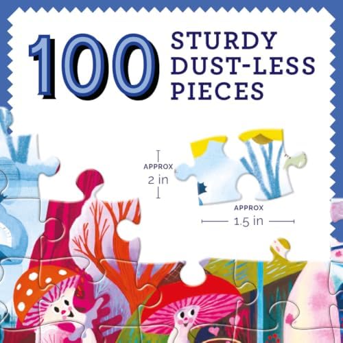 eeBoo Magical Creatures 100 Piece Children's Puzzle, 26" x16" Fantasy Theme - Image 2