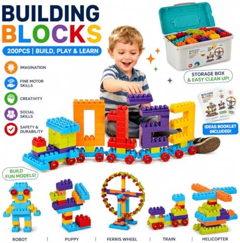 Building Blocks for Toddlers, Kids Interlocking Toys - Image 3