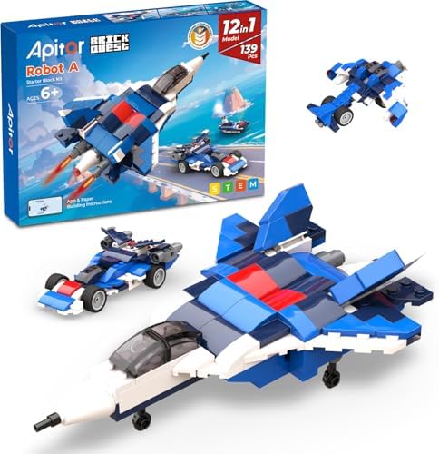 Apitor 12-in-1 STEM Building Blocks Kit for Kids Ages 4-8 139 Pcs by ApitorTechnologyCoLtd