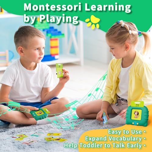 Aullsaty Toddler Toys Bilingual English and Spanish Talking Flash Cards for 1 2 3 4 5 6 Year Old Boys and Girls, Autism Sensory Toys for Autistic Children, Learning Educational Speech 250 Sight Words - Image 4