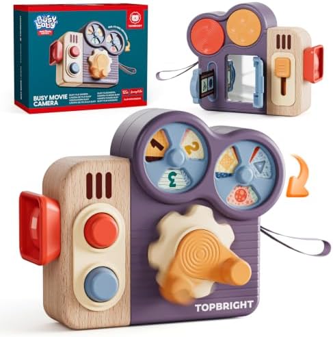 TOP BRIGHT Montessori Busy Board for 1 Year Old, 1 Year Old Boy Girl Gifts by TOPBRIGHT