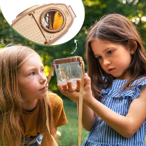 ROBOTIME 2Sets Bug Catcher for Kids, Sturdy Bug Catching Kit with Butterfly Net, Insect Box, Magnifying Glass, Tweezer, Clamp, Cards and Carry Bag, Bug Habitat Outdoor Explorer Kit for Kids 3-12 - Image 4