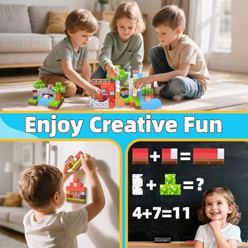 EchoPlan Magnetic Blocks, 200PCS Magnetic Building Blocks for Kids Ages 3+ - Image 7