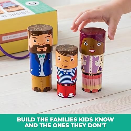 32-Piece Magnetic Wooden Figures, Adults and Kids - Image 2