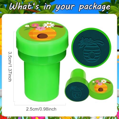 Cinrobiye 24 Pcs Bee Stampers Party Favor Set, Cute Honey Bee Stamps for Kids Birthday Party, Classroom Rewards, Carnival Prizes, Goody Bag Fillers, Bee Themed Party Supplies - Image 3