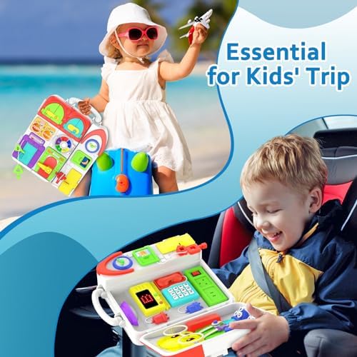 Toddler Toys for 1-2 Year Old Boy, Musical Montessori Busy Board, Early Educational Toy for Toddlers 1-3, Motor Skills Developmental Toy for 12-18 Month Age, Birthday Gift for 1+ Year Old Boy Girl - Image 5