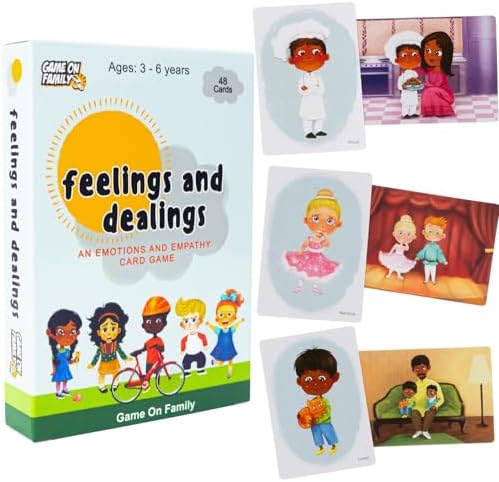 Feelings and Dealings: an Emotions and Empathy Card Game | Emotional Intelligence for Kids Ages 3–7 | SEL Activities | Educational Counseling Tool for Parents, Teachers & Therapists by GameOnFamily