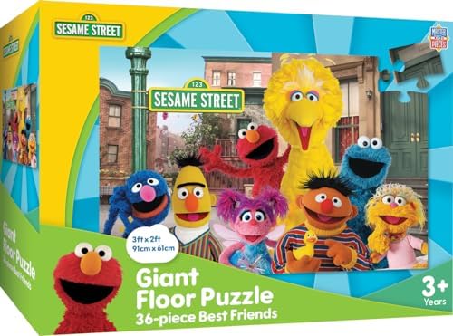 Sesame Street - Best Friends 36pc Floor Puzzle - Jigsaw Puzzle with Vibrant Artwork and Durable Pieces - Fun Family Activity, Brain Challenge, and Educational Entertainment for Kids, Teens, and Adults by MasterPieces