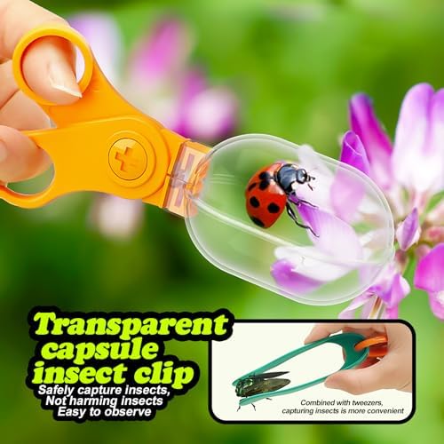 Camping Toys for Kids, Outdoor Observation Box Set, 10-Piece Nature Exploration Kit with Bug Container, Magnifier, Foldable Telescope, Bug Net, Safety Goggles, Ages 3-6 Birthday - Image 6