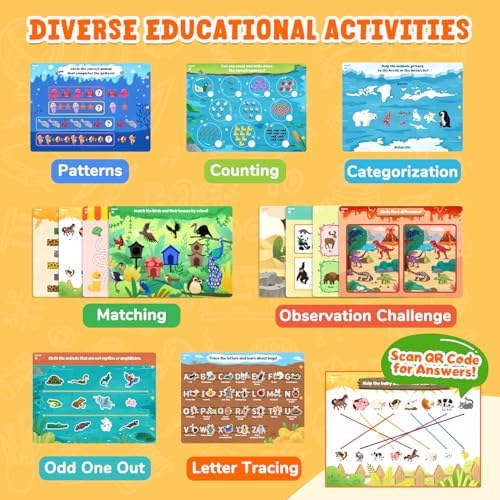 JoyCat Seek & Find Game Book - Animal Preschool Learning Activity - Image 5