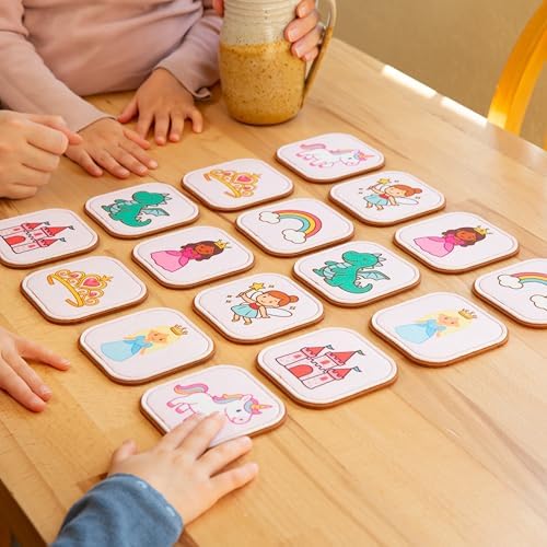 Felt Princess Matching Game for Toddlers – Fairy Tale Memory Game & Flash Cards – Soft and Safe for Ages 1+ – Montessori Preschool Learning Activity – Educational Princess Toy for Girls & Boys - Image 6