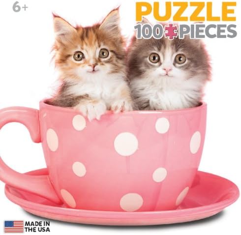 EuroGraphics Kitten in a Cup Mini Puzzle (100-Piece) - Image 2