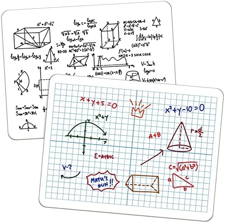 XY Axis Graph Dry Erase Board, 9" x 12" Double-Sided Coordinate Grid Whiteboard, Math Manipulatives for Students, Classroom and Home, Small Dry Erase White Board by WEIZHEN