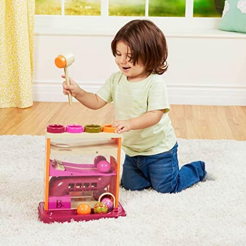 B. toys – Whack – a – Ball – Pounding Toy – Developmental Toy – 4 Colorful Balls & Hammer – Educational Toys for Toddlers – 1 Year + - Image 2
