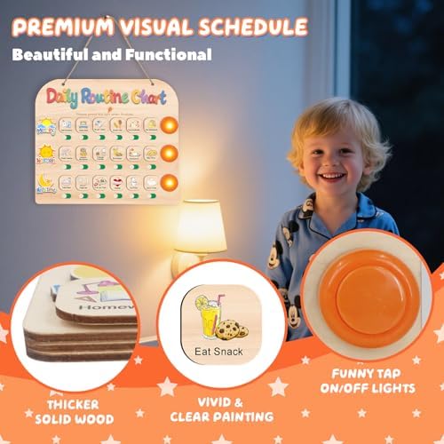 Daily Routine Chart for Toddlers, 3 in 1 Morning Bedtime Routine - Image 4
