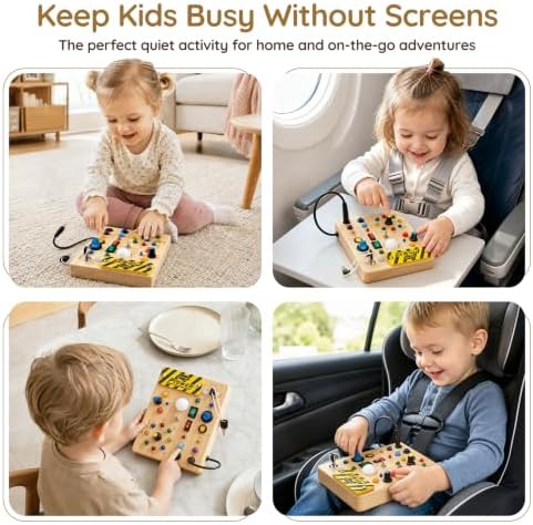 Joyreal Busy Board for Toddlers - Montessori Toys for 1 2 3 Year Old - Image 6