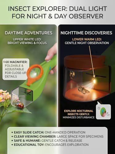Bug Catcher Kit for Kids 6X Magnifying Glass, STEM Outdoor Exploration Toy - Image 5