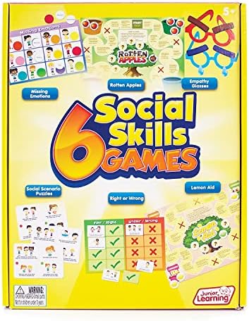 Junior Learning 6 Social Skills Board Games, Multi-Color Set for Kids - Image 2