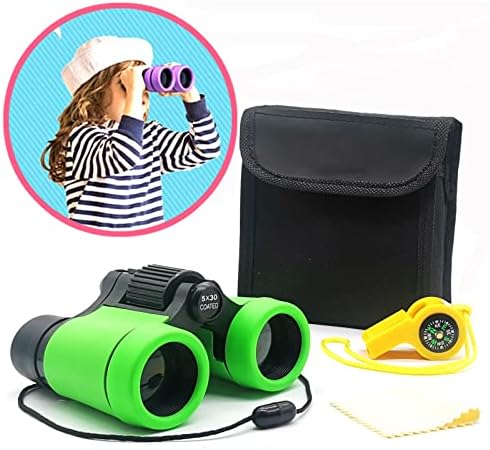 Kids Binoculars Ages 3-12 with Compass & Whistle by Besticerollerforface