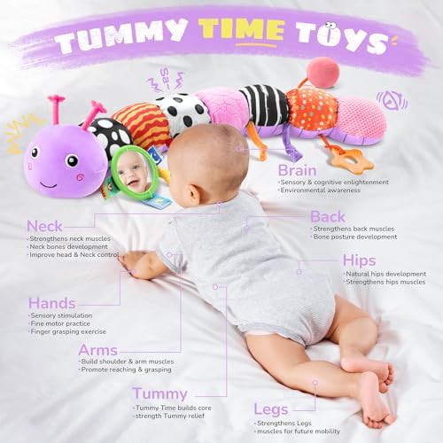 AWOTOY Baby Toys 6-12 Months Music Caterpillar Infant Toys Stuffed Animals - Image 2