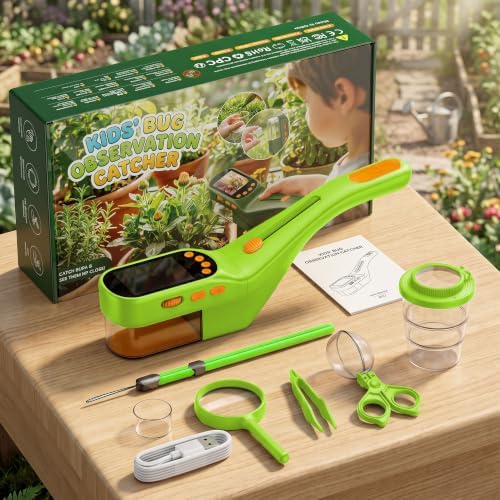 CIMELR Bug Catcher for Kids with 2.4" Screen, 500X Digital Microscope, 1080P Photo/Video, 1000mAh Battery, 8 LED, PC Real-Time Imaging, STEM Nature Toy & Gift for Boys Girls Ages 3-12 - Image 6