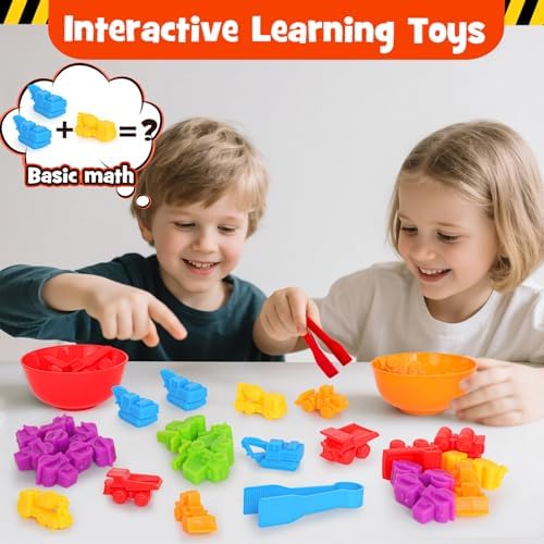 Counting Transportation Color Sorting Toys for Kids,Montessori STEM Sensory Preschool Educational Activities Learning Fine Motor Sorting Matching Games for Kids Boys Girls Ages 3+ - Image 2