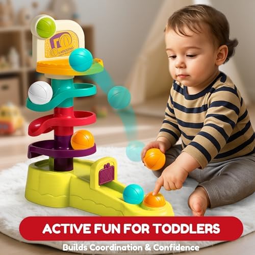 Ball Drop Toy for Toddlers 1-3, Babies Spiral Ball Ramp Tower - Image 3