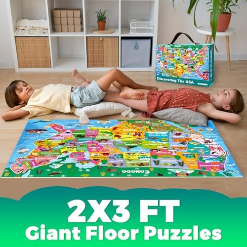 Giant Floor Puzzles for Kids Ages 4-6 - 2x3 Feet Extra-Thick 48 Pieces - Image 5