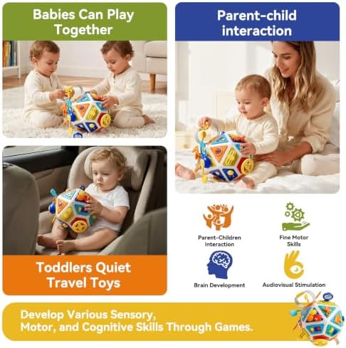 22 in 1 Toddler Busy Board Activity Cube Toys, Montessori Sensory Learn Toy - Image 5