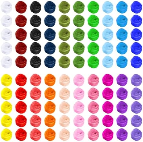 Toulite 100Pcs Juggling Scarves Bulk Dance Scarve Play Scarf Silk Colorful by Toulite