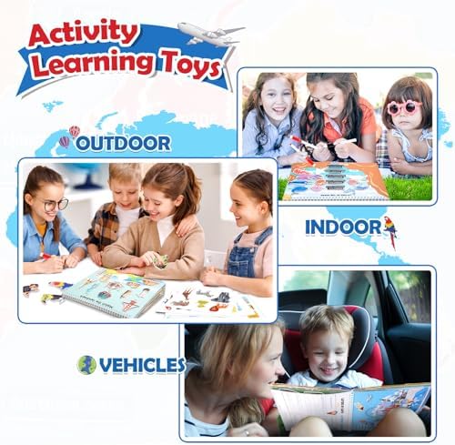 Toys for 3-8, Geography Busy Book Sensory Toys for Boys 3-6 Educational Toy for Kids Boy 4-9 Preschool Learning Activities Homeschool Birthday Gift for Girls and Boys Ages 5-7 - Image 5