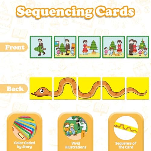 Sequencing Cards,Sequence Board Game for Kids,Speech Therapy Materials Toys for Autism,Story Storytelling,Social Skills,Sentence Building,Preschool Learning Activities,Classroom & Homeschool - Image 5