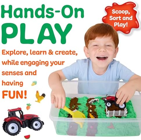 Creativity for Kids Sensory Bin: Farm | Calming, Screen-Free Play with Sand, Animals & Tools | Summer Activities for Toddlers | Back to School Fun (Ages 3+) - Image 2