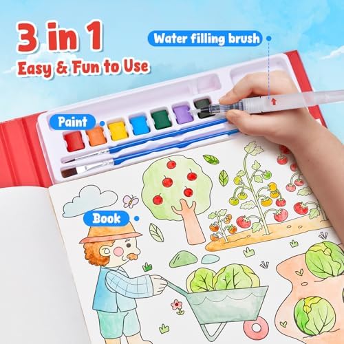 JoyCat Paint with Water Coloring Books for Toddlers (Farm) - Image 2